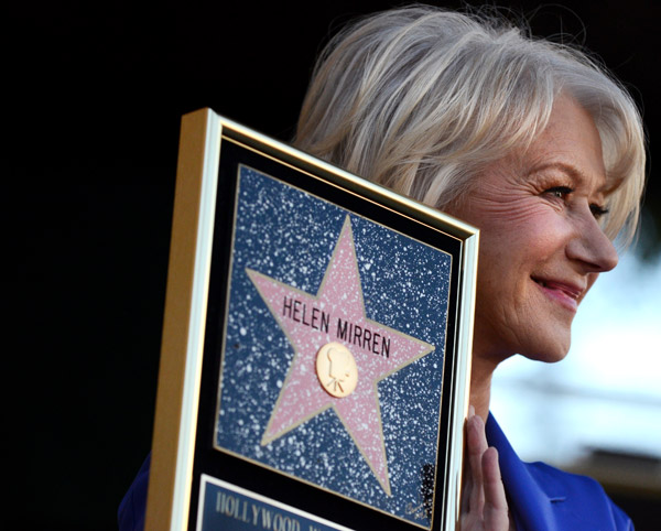 Helen Mirren tiene ya su estrella en el Paseo de la Fama de Hollywood