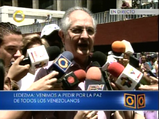 Ledezma desde la Basílica Santa Teresa: Se siente un ambiente de mucho respeto