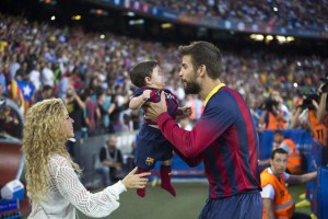 Shakira y Milan se robaron las miradas en el juego del Barça (Fotos)