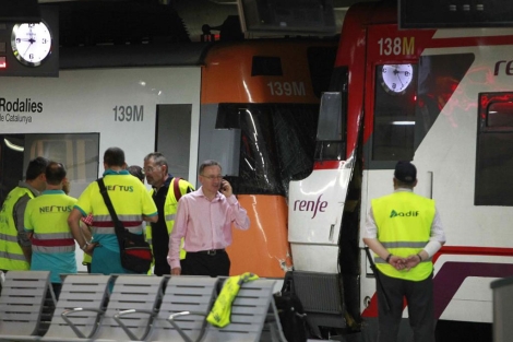 Más de 20 heridos en choque de trenes en España