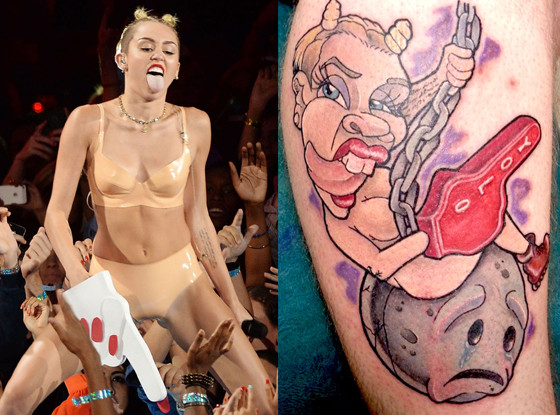 Éste es el tatoo de Miley Cyrus que se hizo un “pobre chico” (Foto)