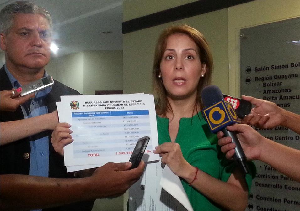 Diputada Barboza solicitó los aguinaldos de los trabajadores de Miranda