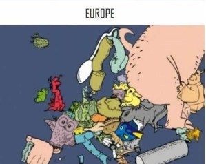 Con estos divertidos dibujos se te va a hacer más fácil reconocer los paises de Europa