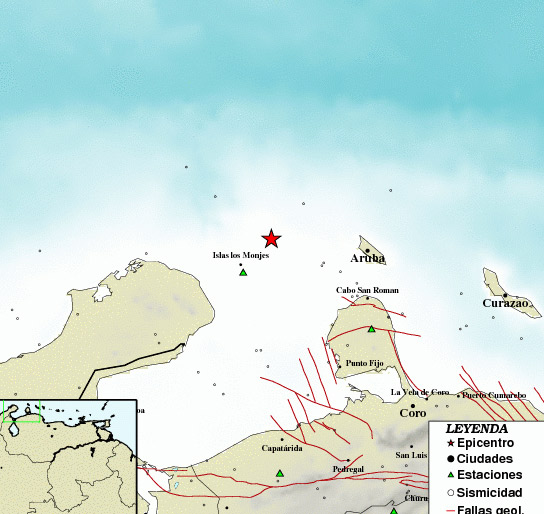 Temblor frente a costas de Falcón y Aruba se sintió en el Zulia
