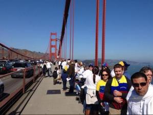 Venezolanos protestaron en el puente de San Francisco (Foto)