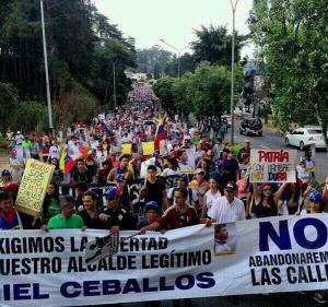 Marchan por la liberación de Ceballos en San Cristobal (Fotos)