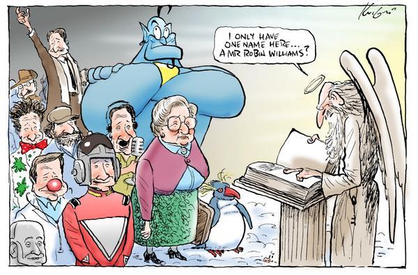 Emotiva viñeta en homenaje a Robin Williams