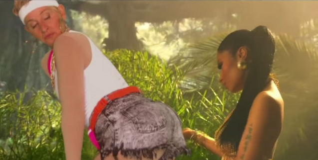 Ellen DeGeneres se mueve al ritmo de “Anaconda” de Nicki Minaj (Video)