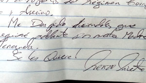 La emotiva y alentadora carta del estudiante Renzo Prieto desde su sitio de reclusión