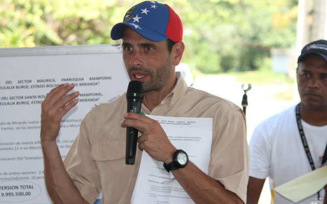 Capriles  pidió no “dormirse” a pesar de la ventaja que lleva la Unidad