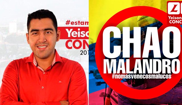 Candidato cucuteño genera polémica por campaña antivenezolana: “Chao malandros venecos”