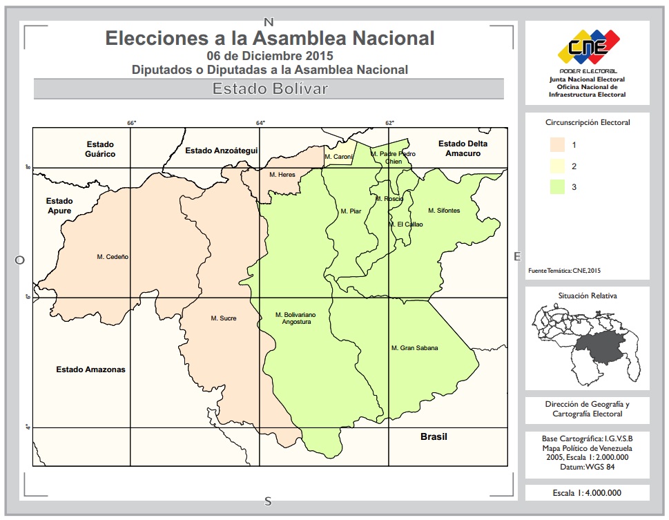 Así quedaron los tarjetones para la REGIÓN GUAYANA