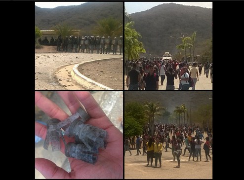 En video: Así fue como la GNB reprimió la protesta estudiantil en la UDO de Nueva Esparta