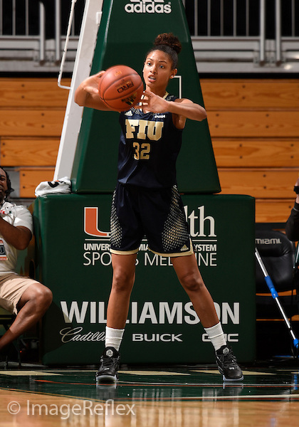 22 December 2015: Florida International University forward Soraya Page (32) plays against the University of Miami in Miami's 83-55 victory at BankUnited Center, Coral Gables, Florida.