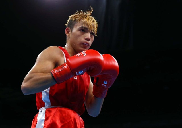 2016 Rio Olympics - Boxing - Preliminary - Men's Fly (52kg) Round of 32 Bout 154- Riocentro - Pavilion 6 - Rio de Janeiro, Brazil - 13/08/2016.  Yoel Finol (VEN) of Venezuela competes. REUTERS/Peter Cziborra FOR EDITORIAL USE ONLY. NOT FOR SALE FOR MARKETING OR ADVERTISING CAMPAIGNS.