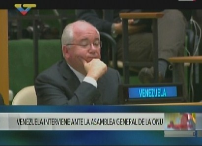 ¿Rojo rojito o sueño sueñito? Hasta Rafael Ramírez se durmió cuando hablaba Delcy en la ONU (FOTOS)
