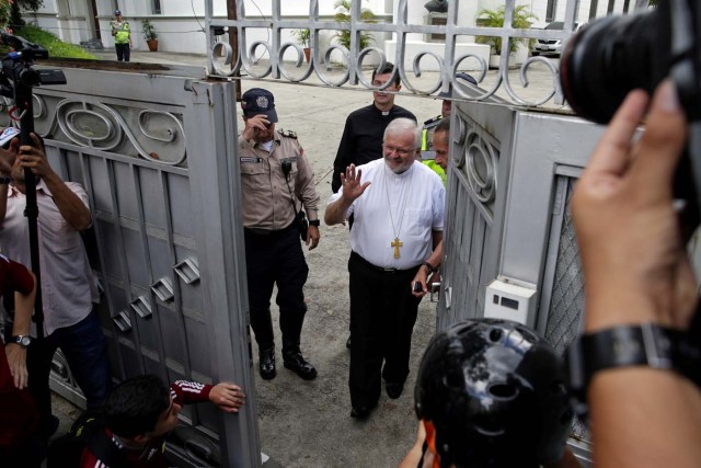 El nuncio apostólico, Aldo Giordano (Foto Reuters)