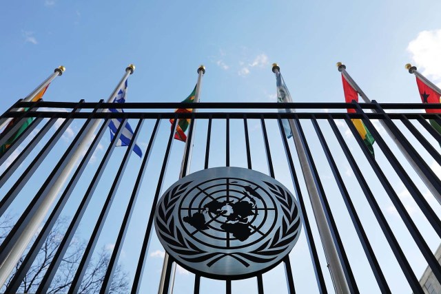 NEW YORK, NY - JANUARY 26: The United Nations stands in midtown Manhattan on January 26, 2017 in New York City. President Donald Trump is preparing executive orders that would reduce US funding of the United Nations and other international organizations. The first order would cut funding for any U.N. agency or other international group that meets any specific criteria. Organizations and groups to receive cuts may include peacekeeping missions, the International Criminal Court and the United Nations Population Fund. Spencer Platt/Getty Images/AFP