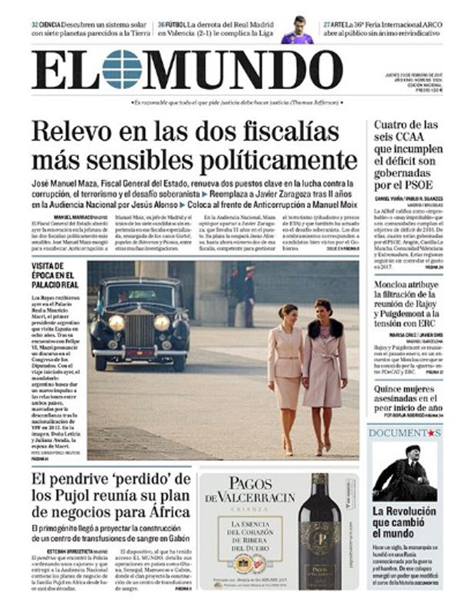 Portadas de la prensa internacional de este jueves 23 de febrero