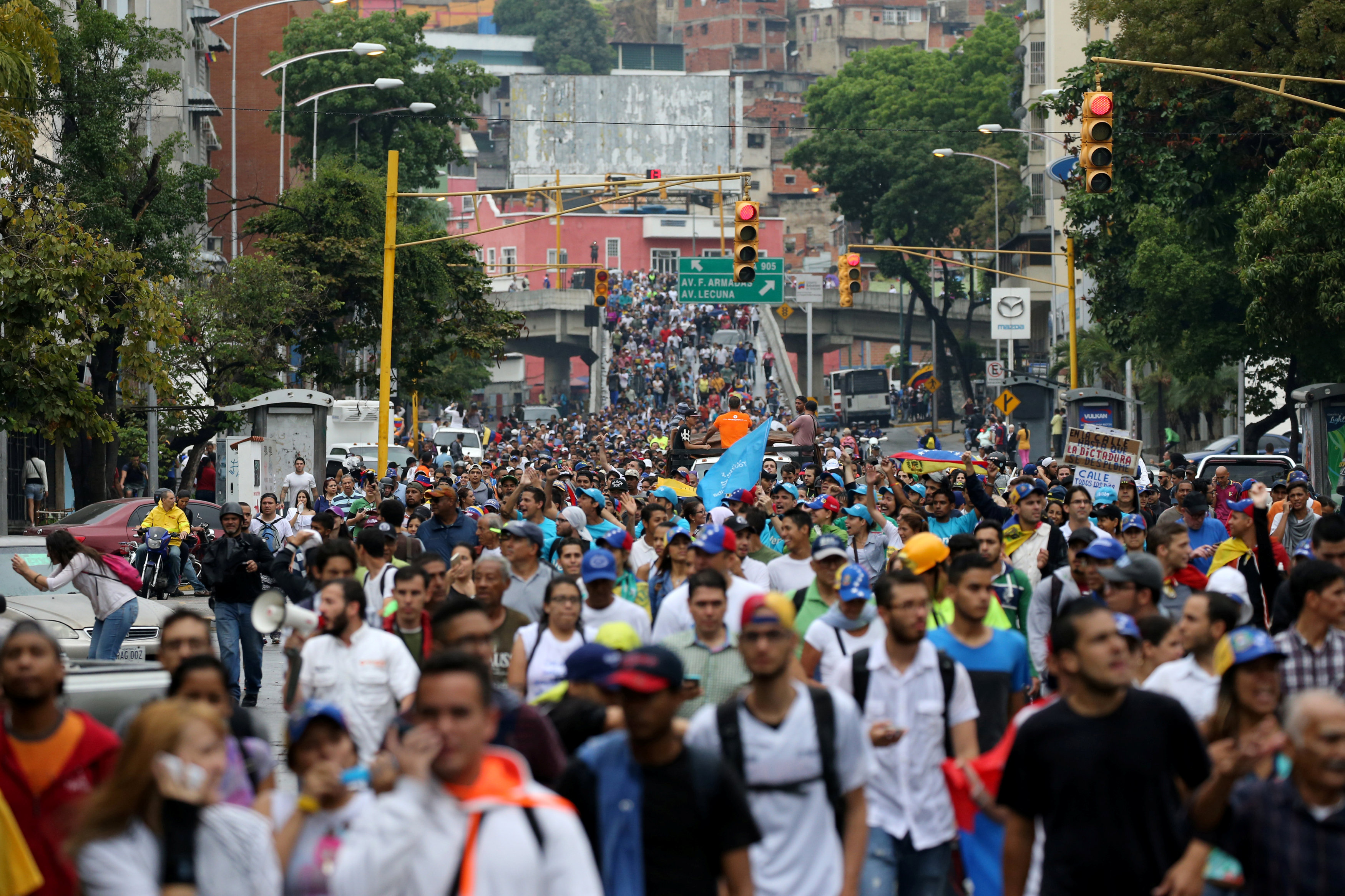 Oeste de Caracas marchó sin incidentes y hasta punto acordado con poca presencia policial