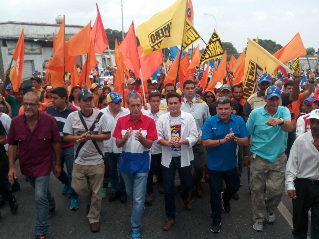 Henry Ramos acompañó Gran Marcha yaracuyana “ollas vacías”