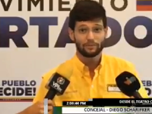 Diego Sharifker, concejal del municipio Chacao // Foto captura tv