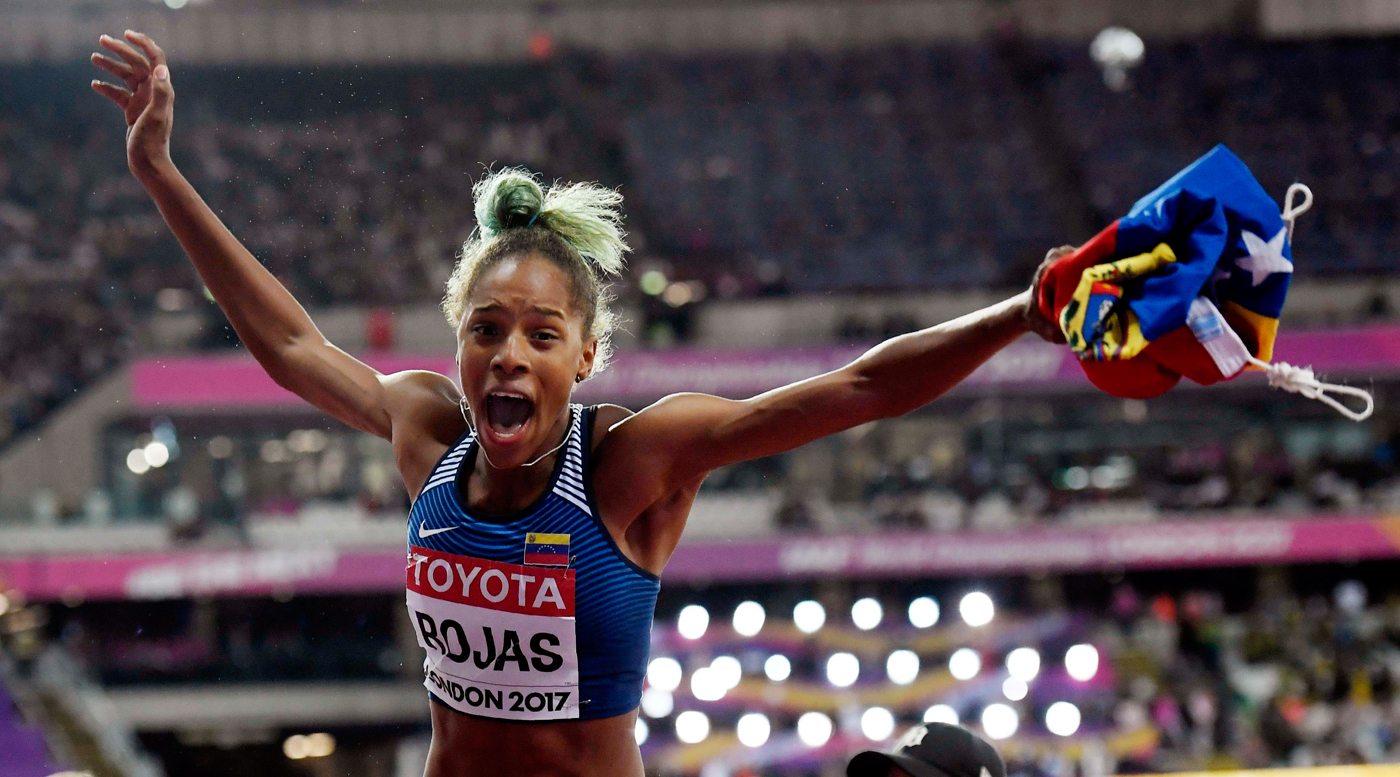 Yulimar Rojas destronó a Ibargüen y se proclamó campeona del mundo de triple salto (+fotos)