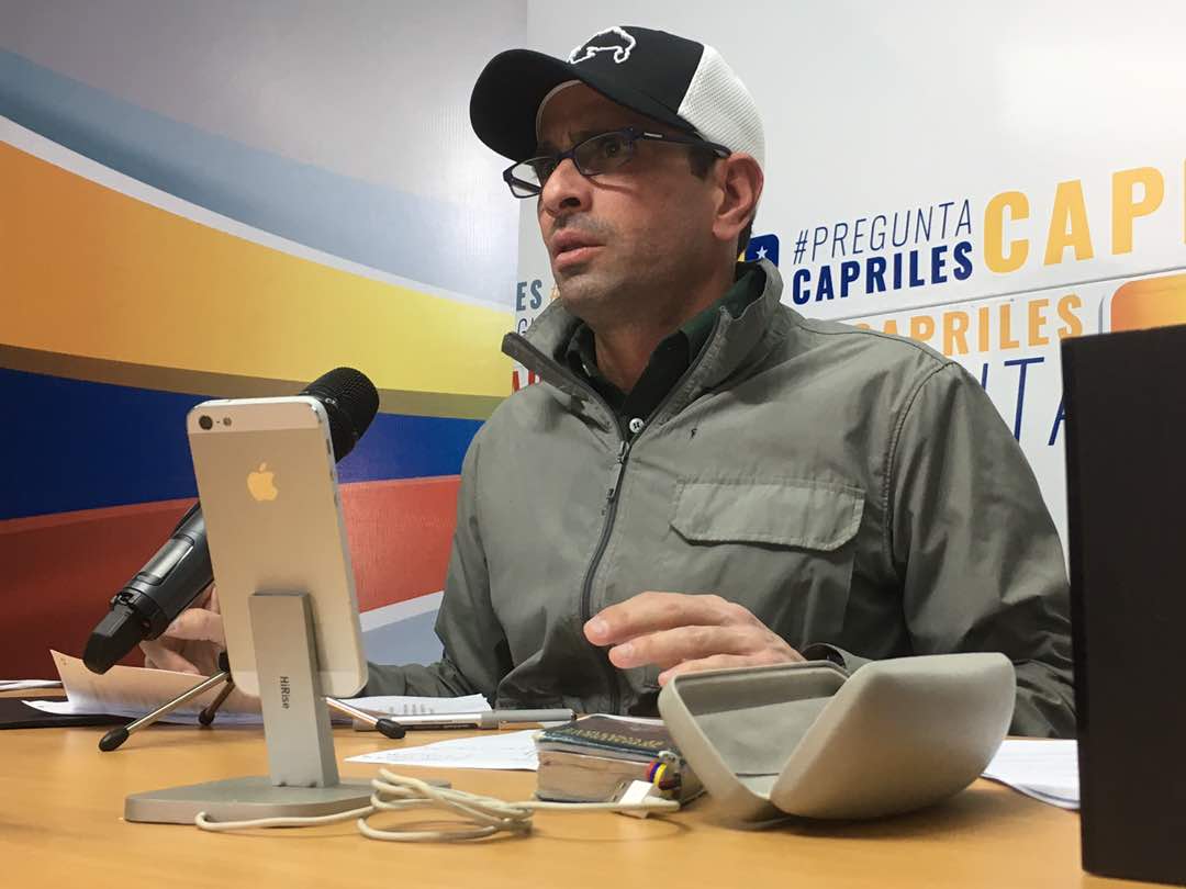 Capriles: El voto es una forma de premiar o castigar
