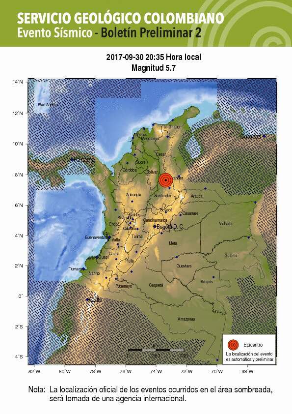 Sismo de 5,5 sacudió Táchira, Mérida y Maracaibo este #30S