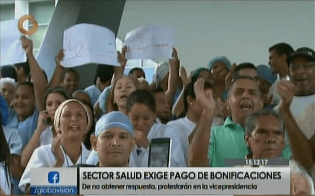 Trabajadores salud protestaron en la Maternidad Concepción Palacios