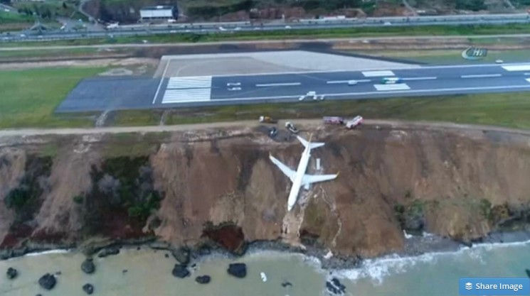 Un avión turco con 162 pasajeros casi termina en el Mar Negro (Fotos)