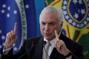 Temer invita a los brasileños a votar en paz consigo mismos y con el prójimo