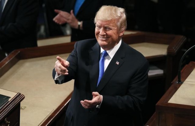 En la imagen de archivo el presidente de EEUU, Donald Trump, sonríe mientras pronuncia su discurso sobre el Estado de la Unión en una sesión conjunta del Congreso de los EEUU en el Capitolio, Washington, EEUU, el 30 de enero de 2018. REUTERS / Jonathan Ernst