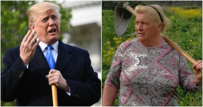 El video tuiteado por Donald Trump en el que se ve igualito a la gallega Dolores (foto)