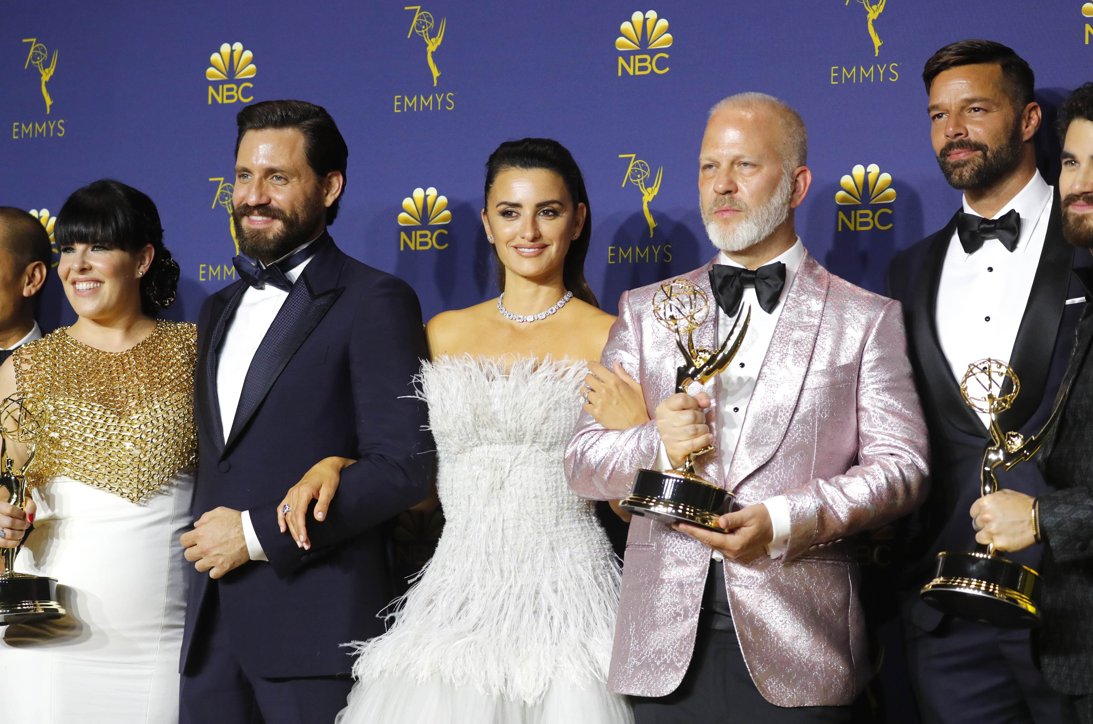 Penélope Cruz, Edgar Ramírez y Ricky Martin se quedaron sin Emmy