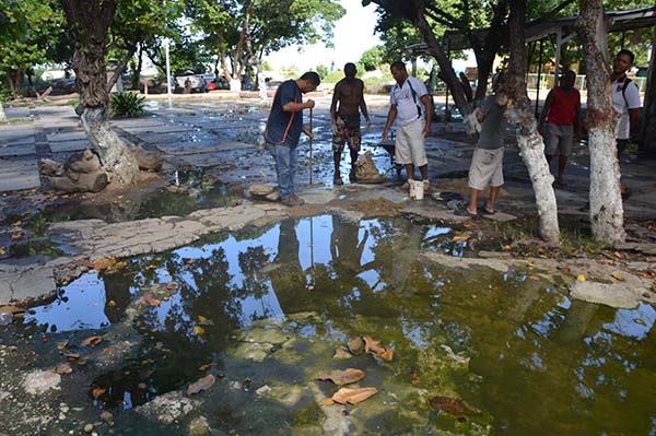 Derrame de aguas negras causó zozobra a 83 comerciantes de Macuto