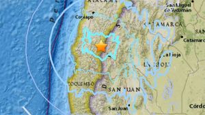 Sismo de magnitud 5 sacude tres regiones del norte de Chile