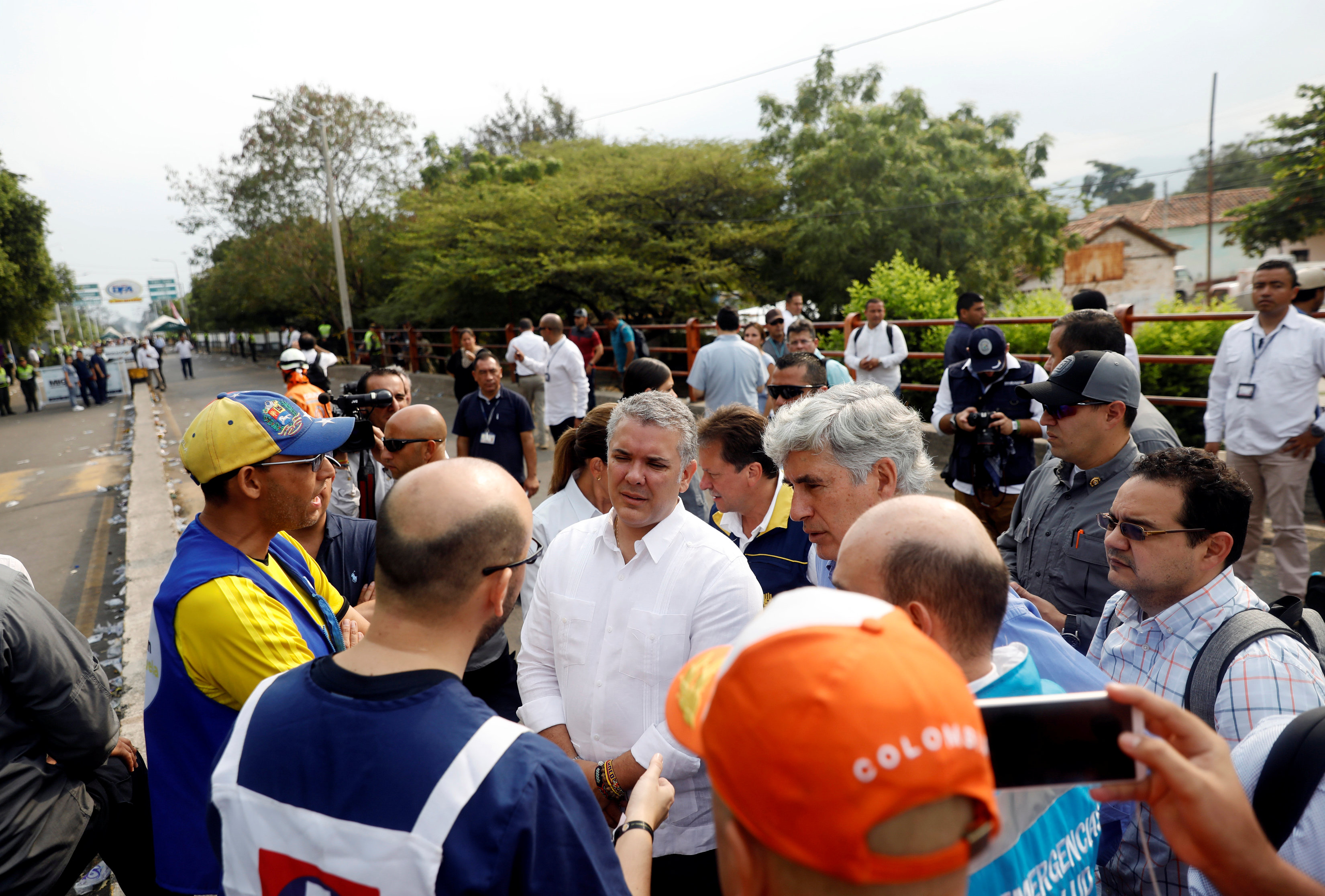 Duque le habló a los venezolanos desde el Puente Simón Bolívar (Fotos y Video)