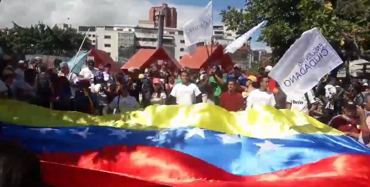 Ciudadanos marchan desde la Plaza Brión de Chacaíto #12Feb