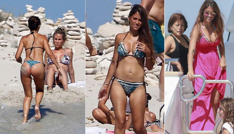 Quién fuera sol… pa’ calentar la colita sabrosita de Antonella Roccuzzo en la playita (QUÉ RICO)