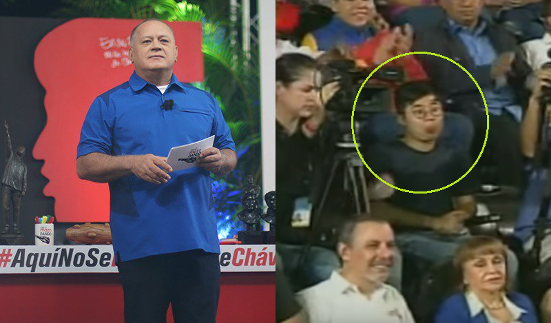 ¡Le sacaron la lengua a Diosdado Cabello en pleno programa!