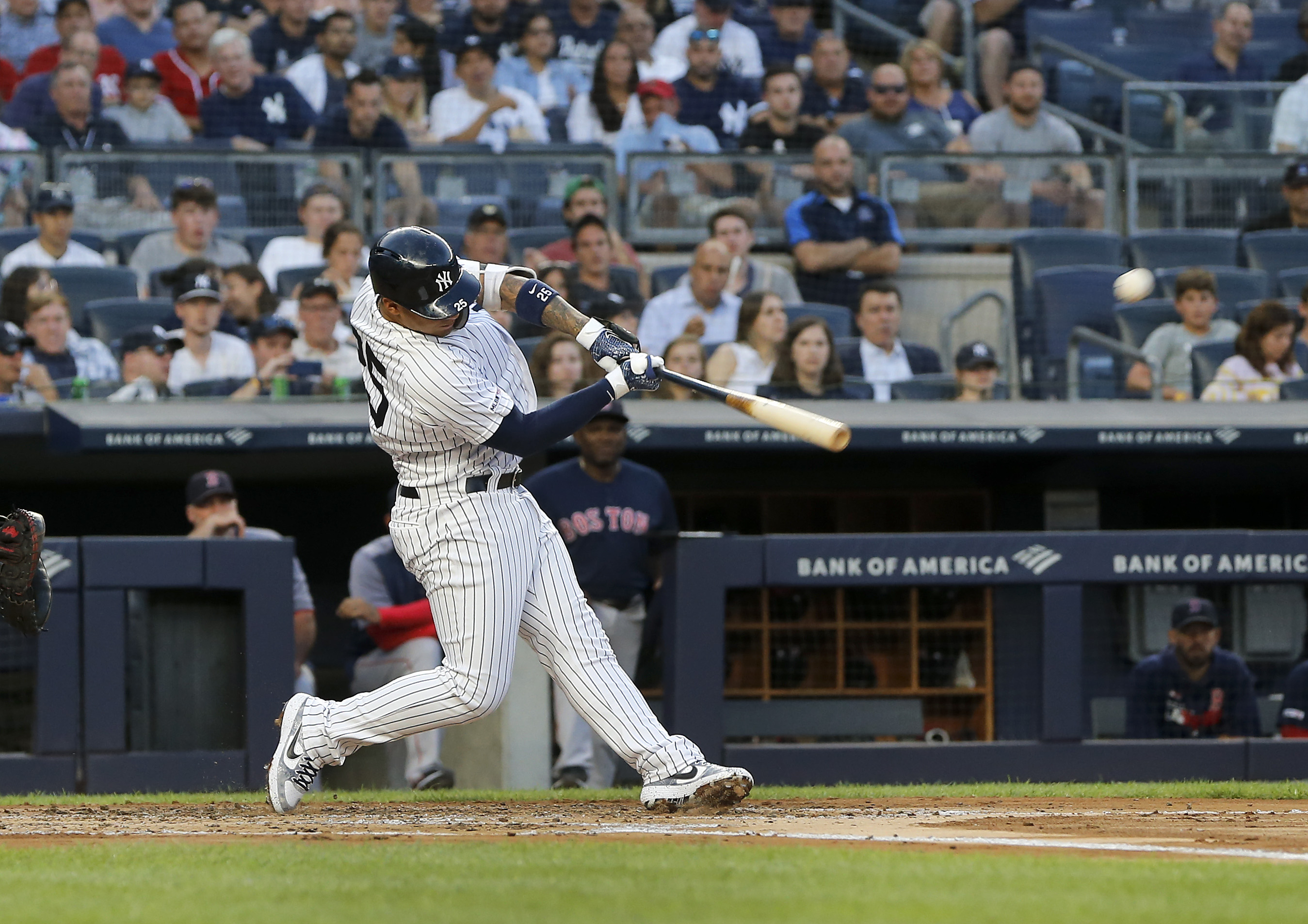 EN VIDEO: El tablazo DESCOMUNAL del venezolano Gleyber Torres para dar la victoria a Yankees sobre Medias Rojas