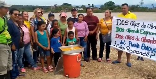 En VIDEO: Le cantaron “cumpleaños” al colapso del Río Burgua en Apure