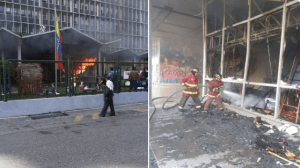 EN FOTOS: Así fue el incendio desarrollado en la sede principal de la Unefa