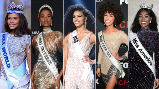 Miss Mundo, Miss Universo, Miss Estados Unidos, Miss América y Miss Teen USA, imagen cortesía. 