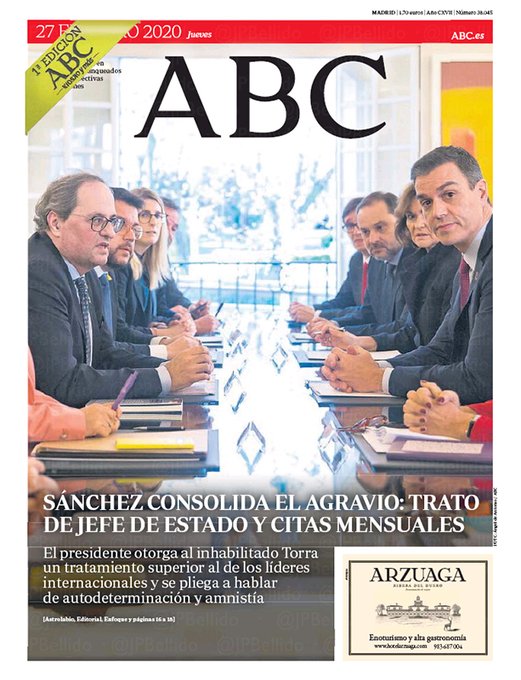 Portadas de la prensa internacional de este jueves 27 de febrero de 2020