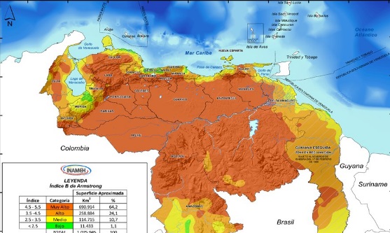 Inameh reporta que 64,2% del país tiene riesgo “muy alto” de incendios forestales (Foto)