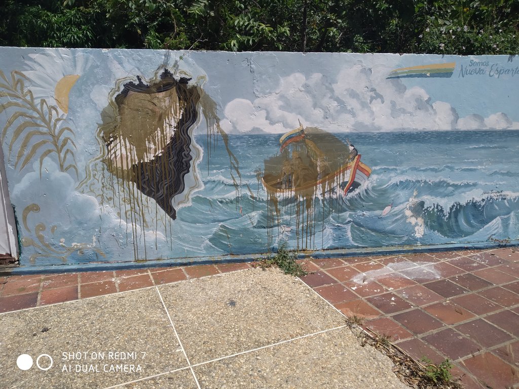 En plena cuarentena, vandalizan mural de la Virgen del Valle en Nueva Esparta