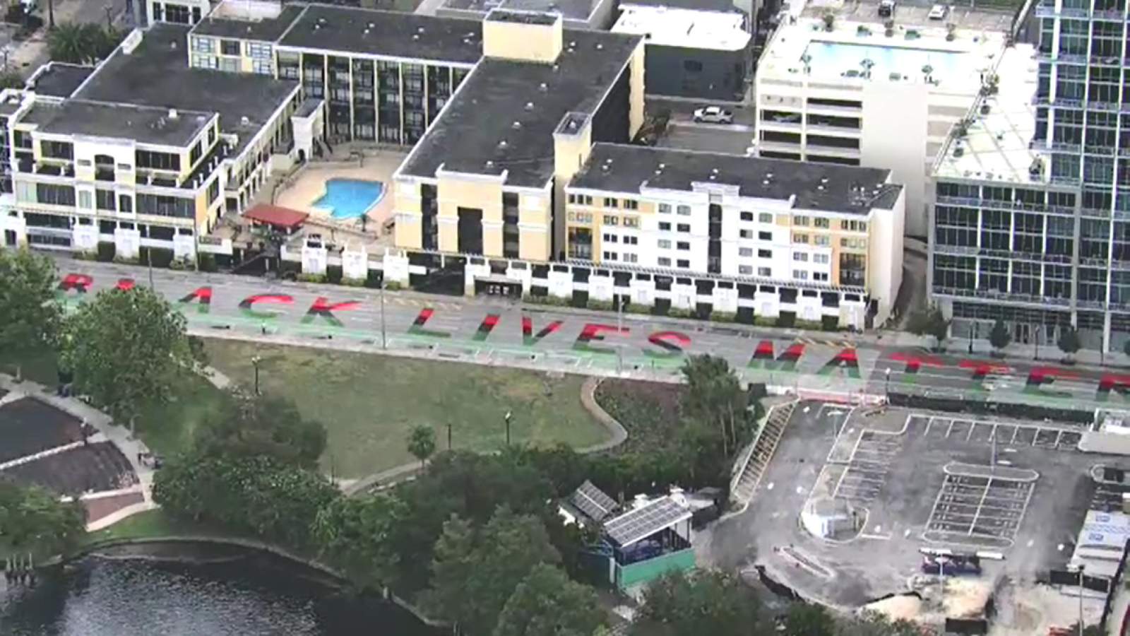 El mural de Orlando Black Lives Matter en el centro de la ciudad fue borrado