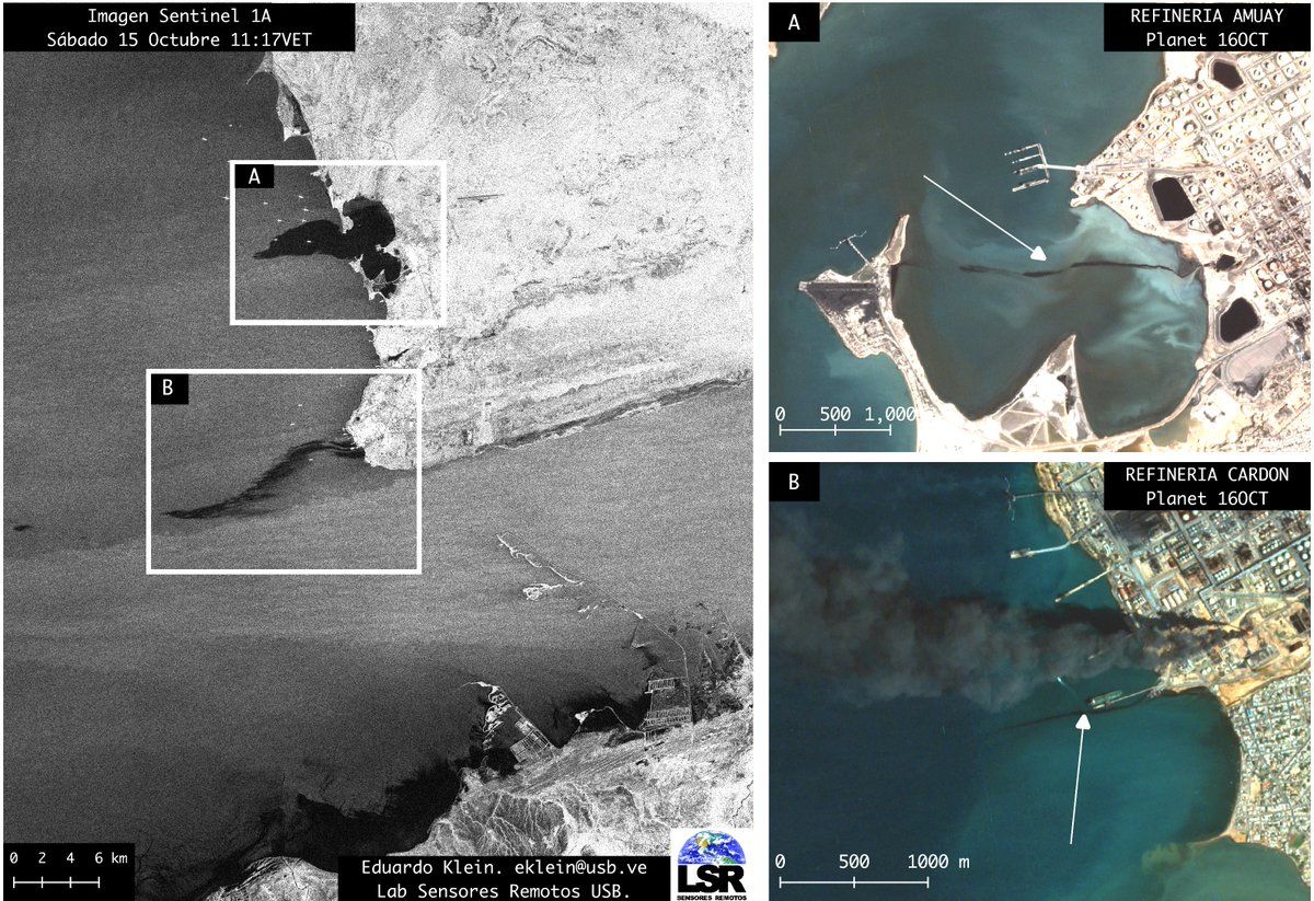 Las refinerías de Pdvsa del CRP continúan derramando hidrocarburos al Golfo de Venezuela